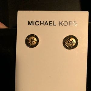 Michael Kors gold stud earrings.